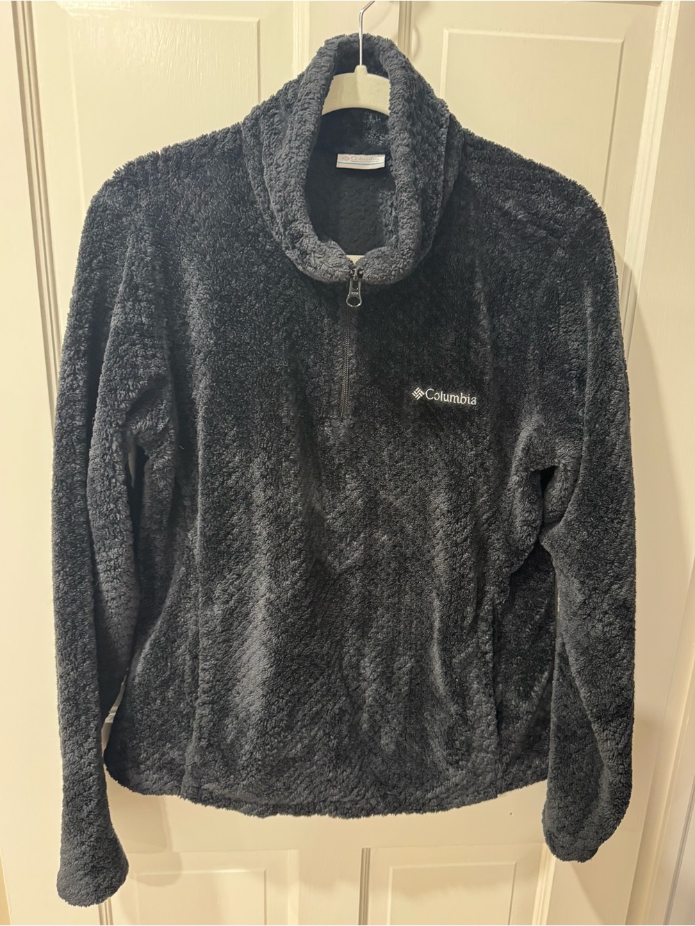 Columbia Women’s Black Plush Half-Zip Turtleneck Pullover
